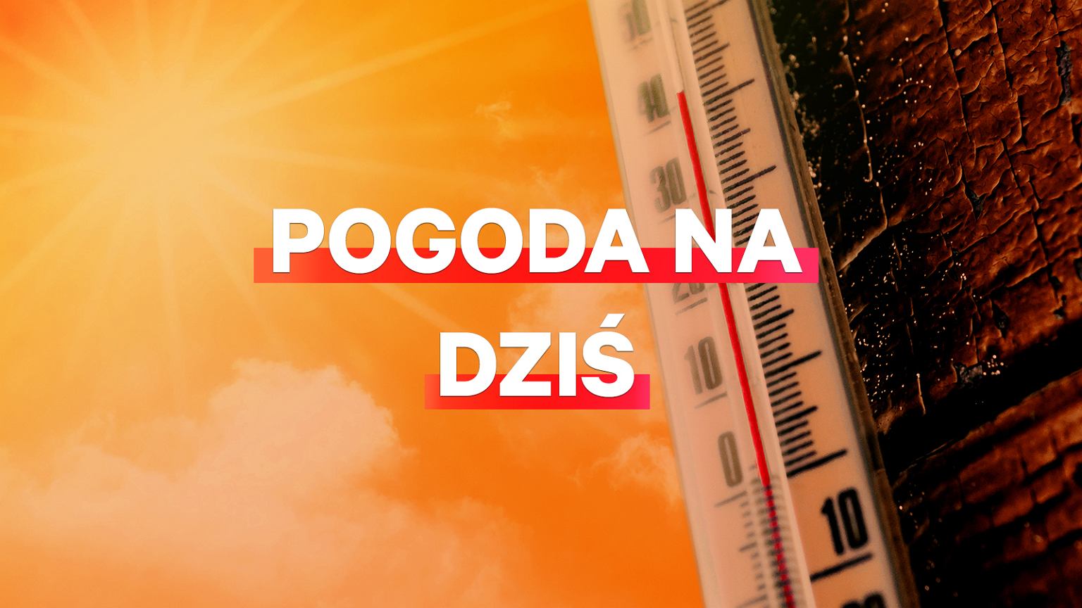   Today's weather - Friday, June 18.  A heat wave in Poland.  Shadow thermometers can display up to 33 degrees

