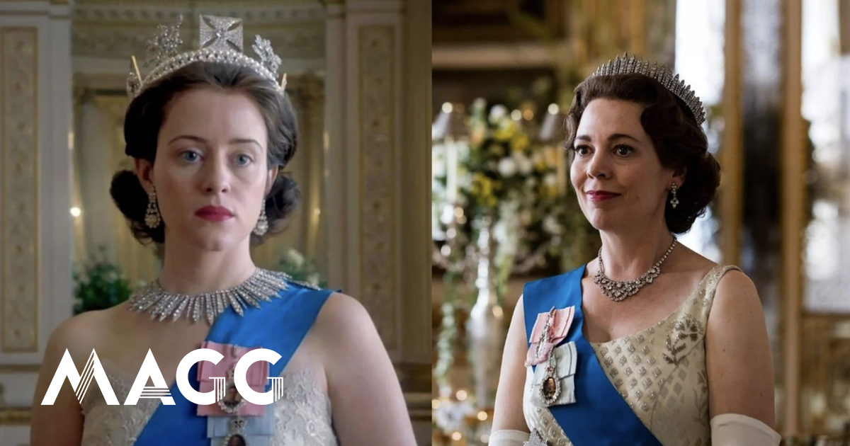 Bye, Claire and Olivia.  Here is the first photo of the upcoming Queen Elizabeth II in “The Crown” – Culture