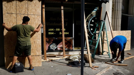 Steel: New Orleans residents brace for severe weather.