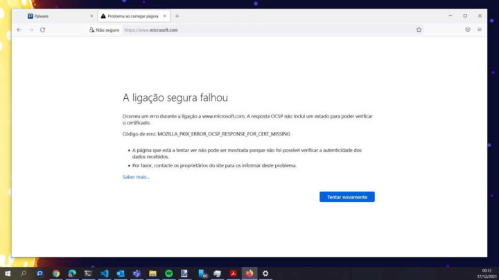 Firefox Sites Microsoft OCSP Mozilla