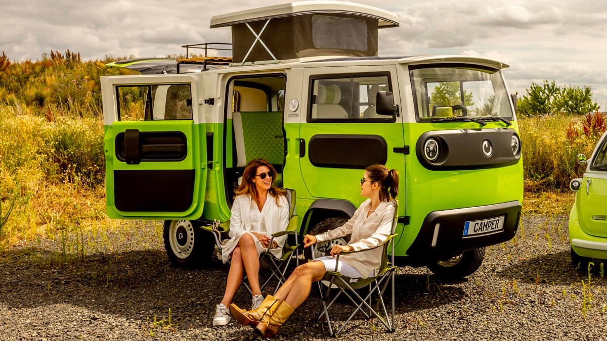 XBUS Camper, a super efficient mini electric caravan for two people