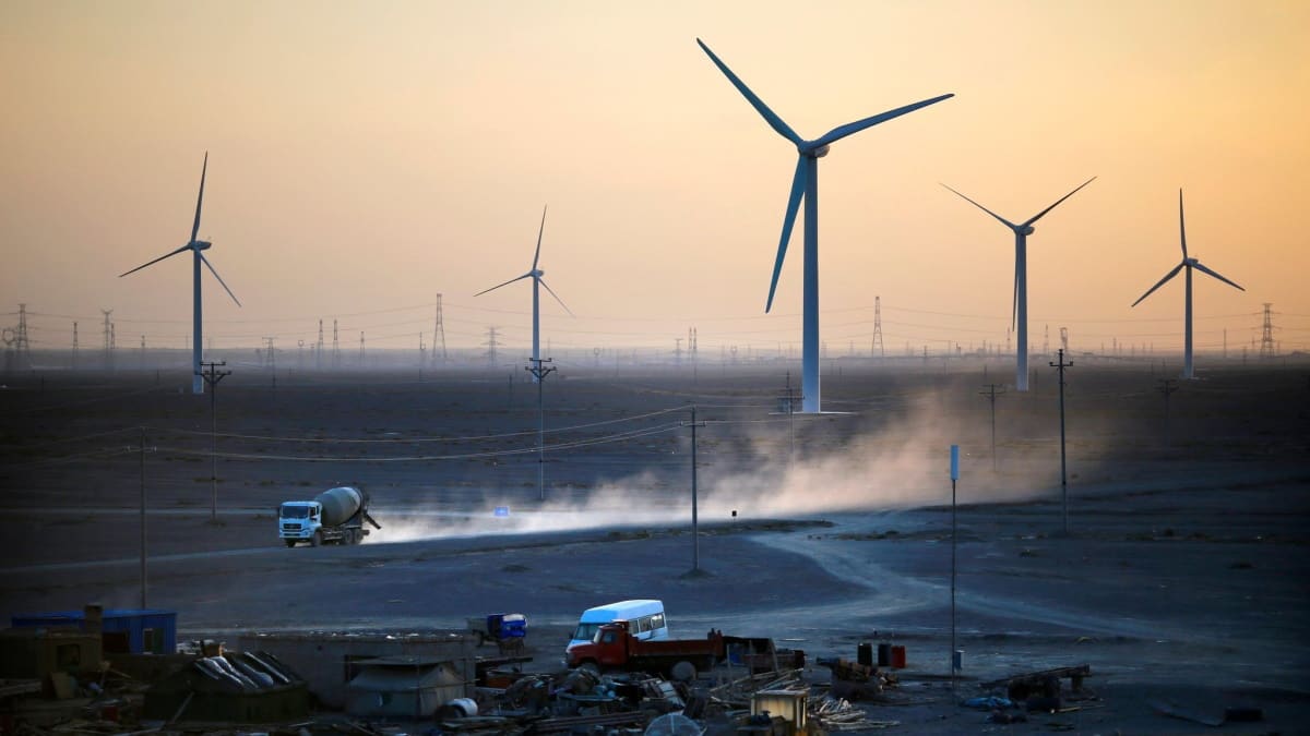 The world’s largest wind farm is located in China and can power 13 million homes